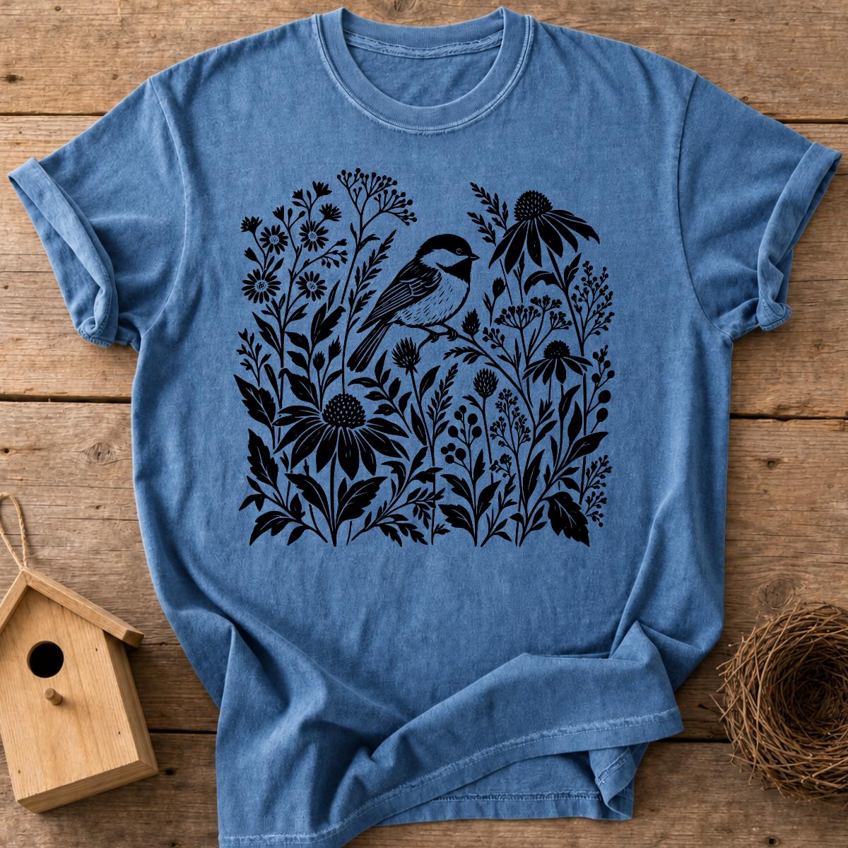 Wildflower Chickadee T-Shirt