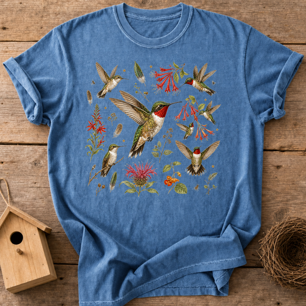 Hummingbird Flowers T-Shirt