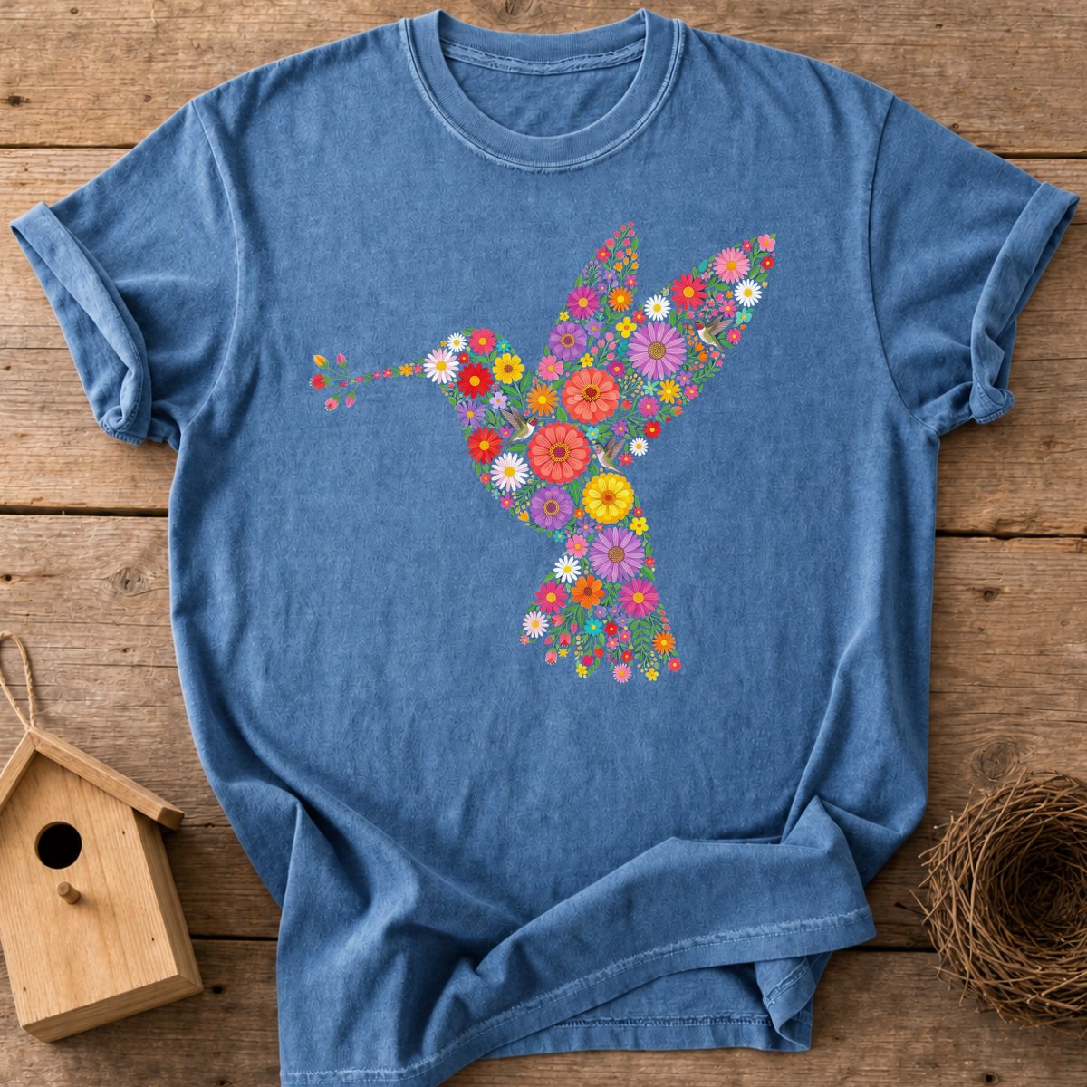 Flower Hummingbird T-Shirt