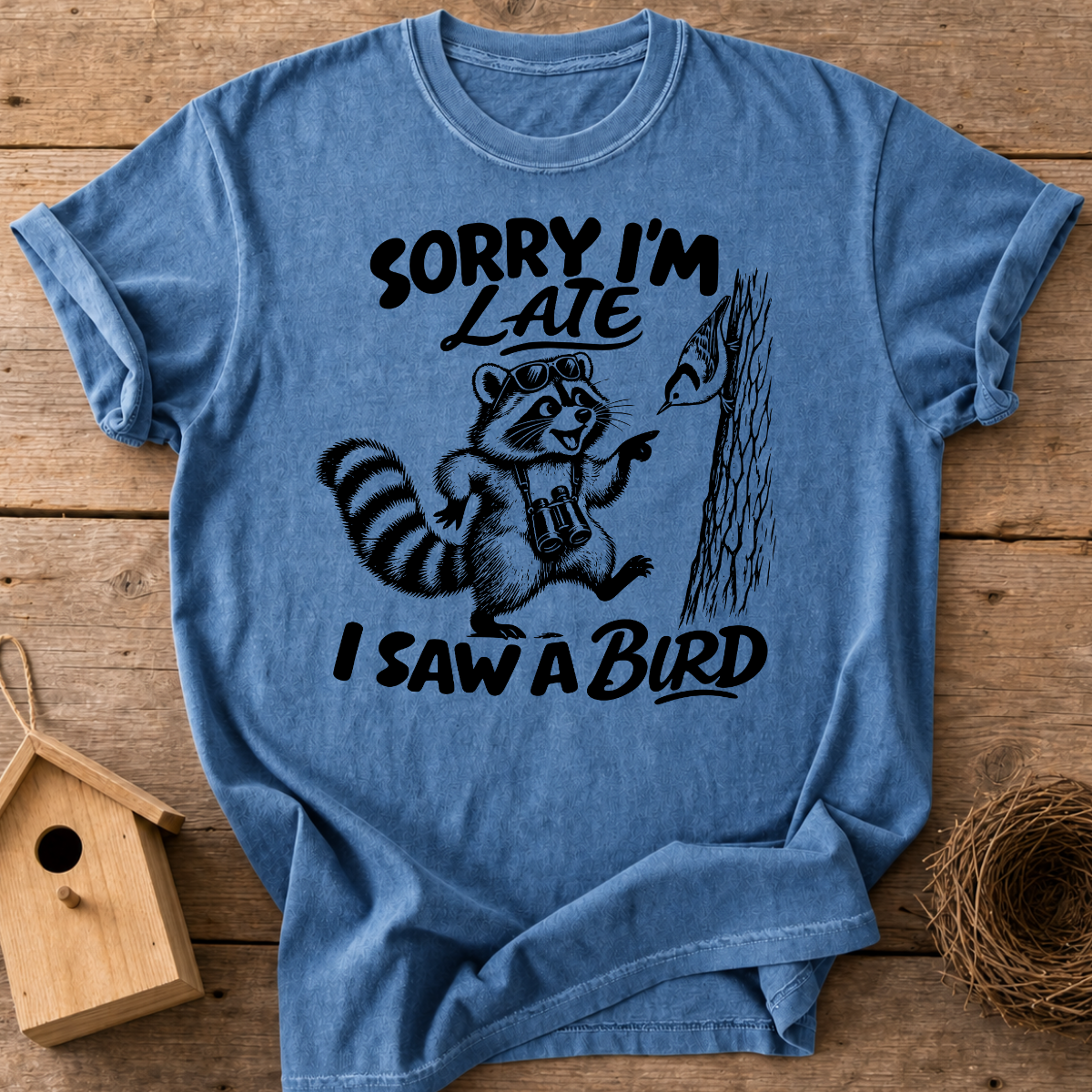 Distracted Raccoon Birder T-Shirt