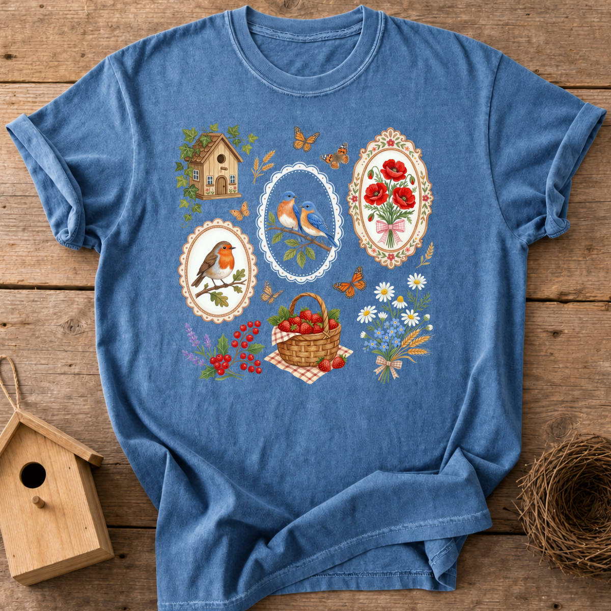 Cottage Birds T-Shirt