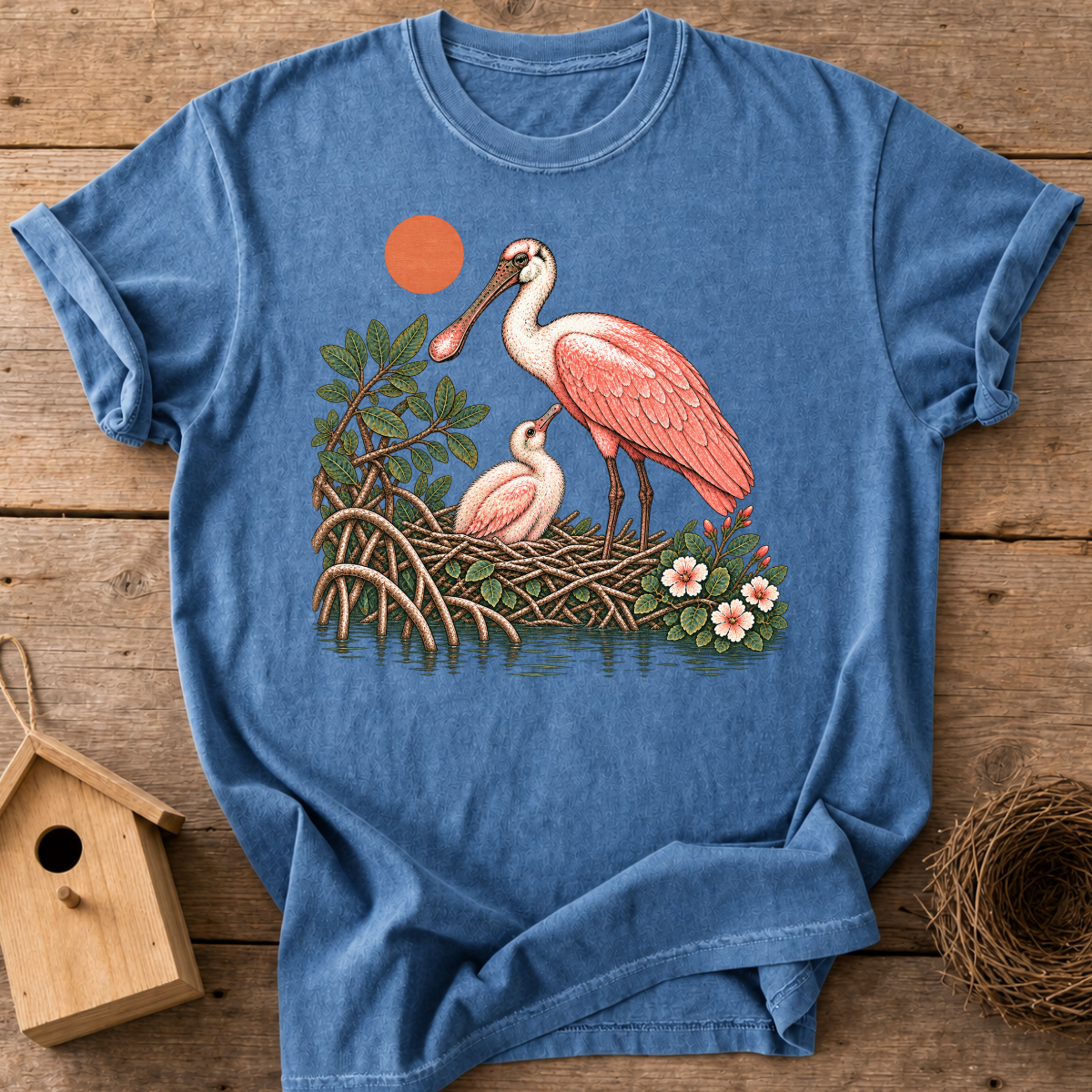 Roseate Spoonbill Family T-Shirt