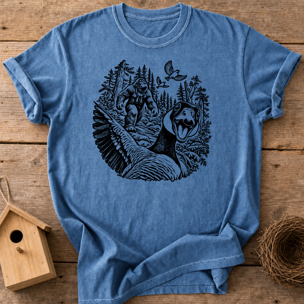 Goose Bigfoot Selfie T-Shirt