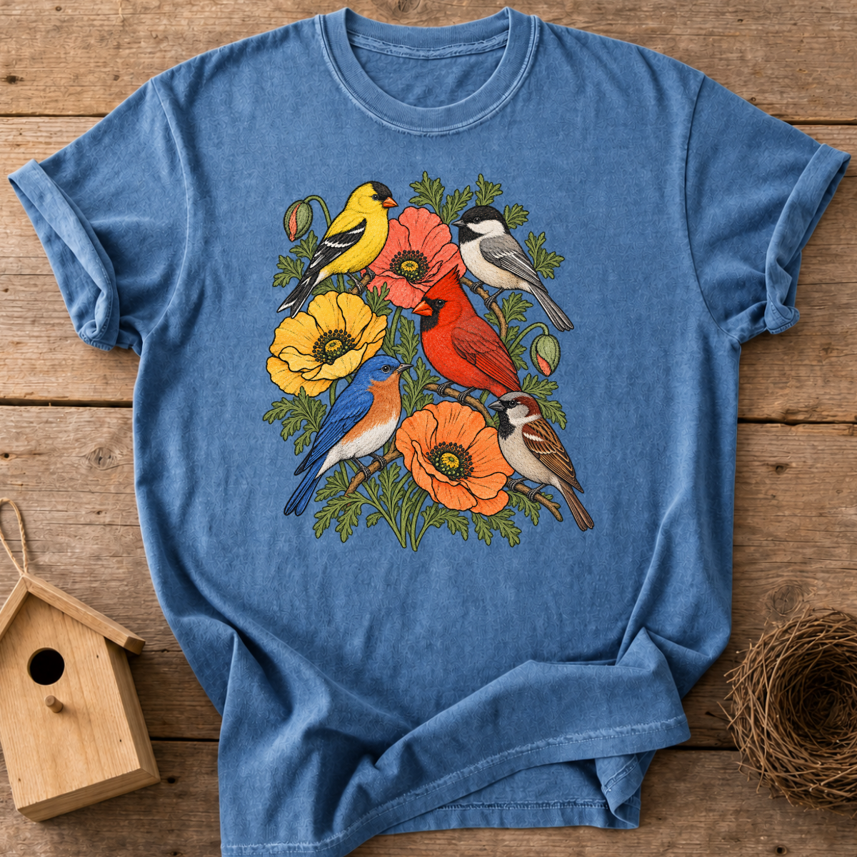 Backyard Birds Wildflowers T-Shirt