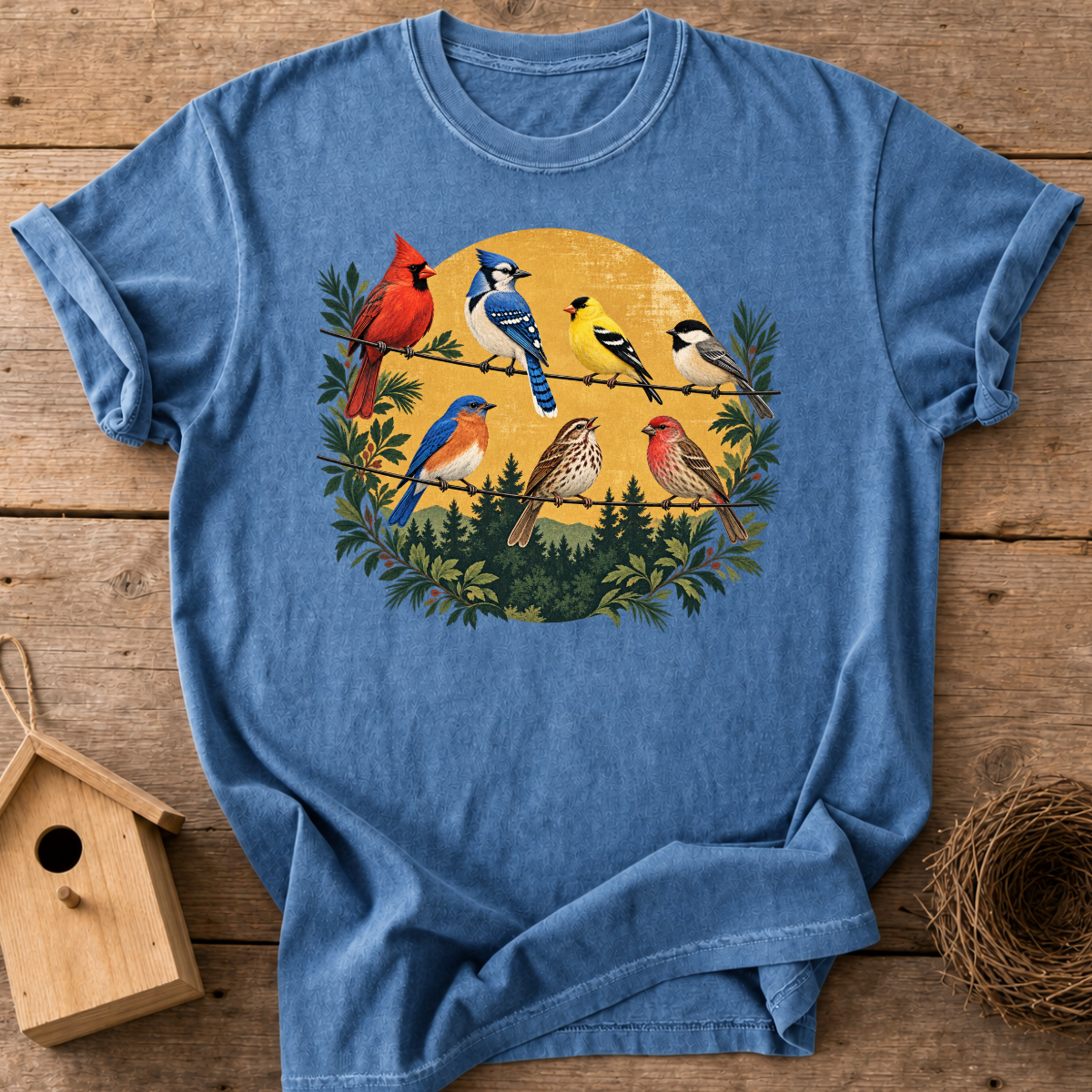 Backyard Bird Gathering T-Shirt