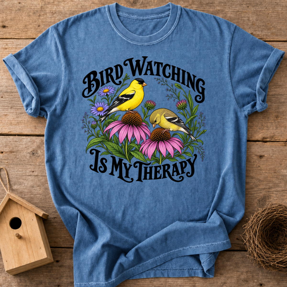 Goldfinch Birding Therapy T-Shirt