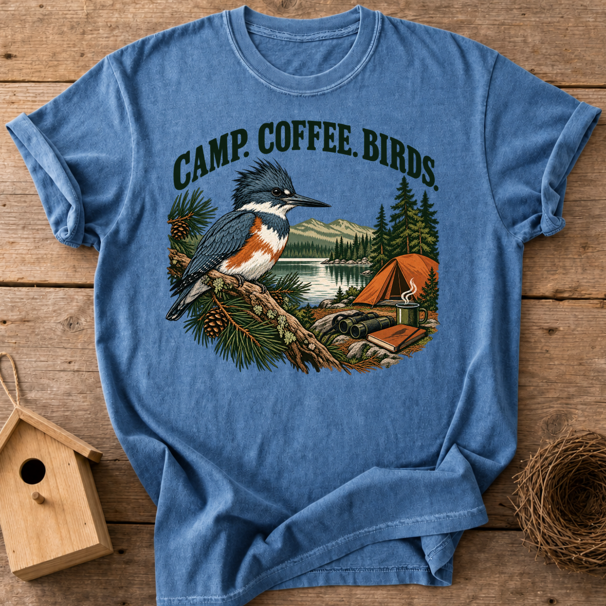 Camp Coffee Birds T-Shirt
