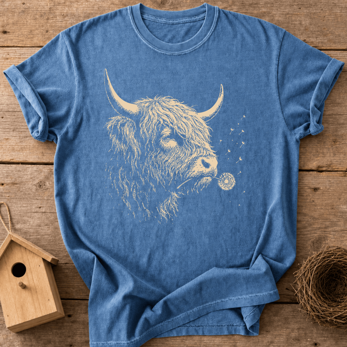 Highland Cow Dandelion T-Shirt