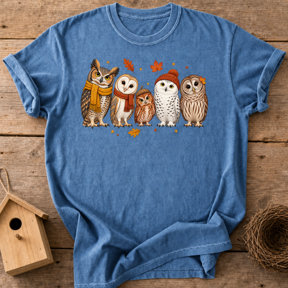 Cozy Fall Owls T-Shirt