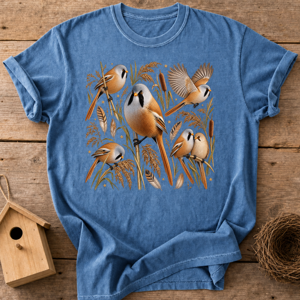 Bearded Reedling Flock T-Shirt