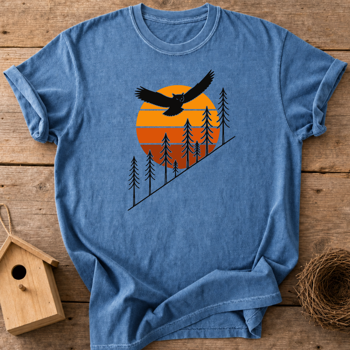 Owl Mountain Sunset T-Shirt
