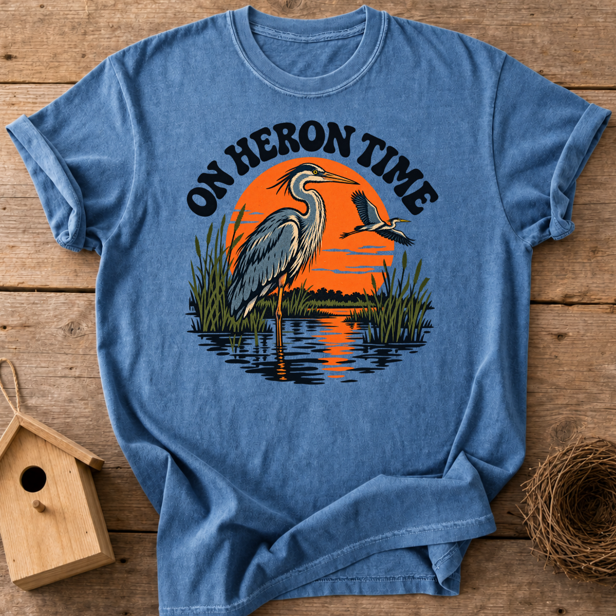 On Heron Time T-Shirt