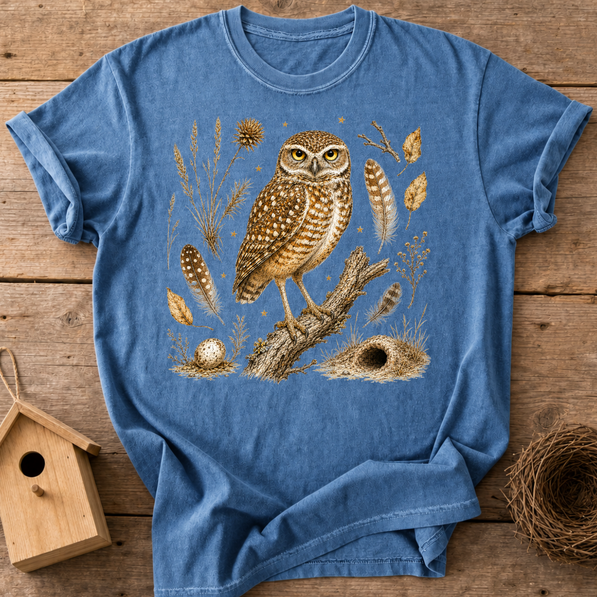 Vintage Burrowing Owl T-Shirt