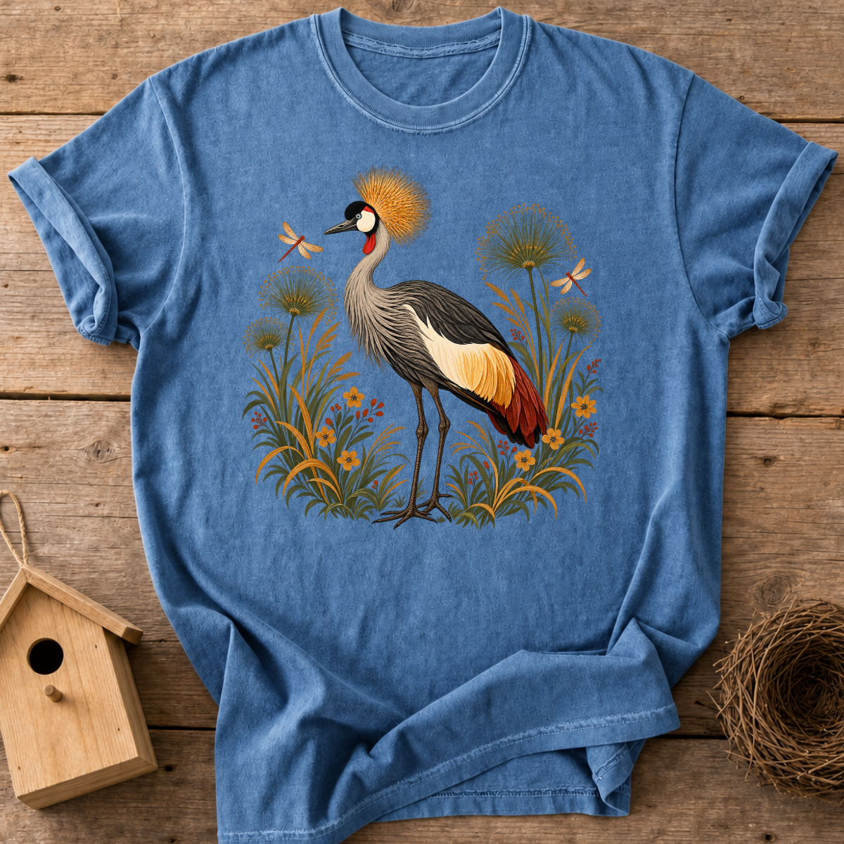 Crowned Crane Meadow T-Shirt