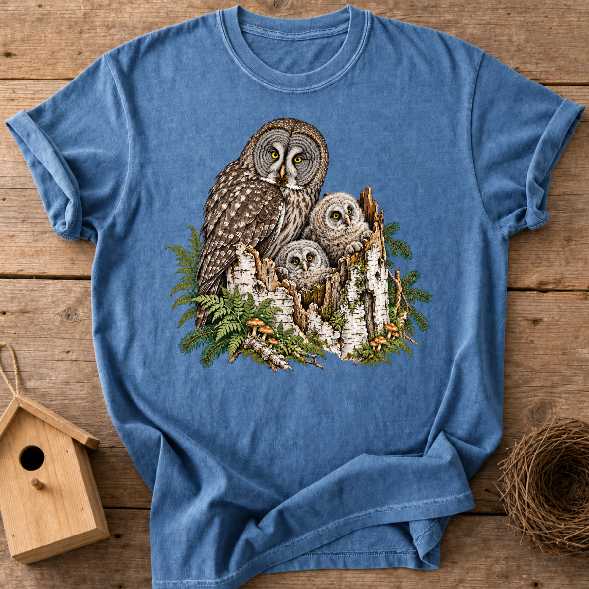 Woodland Owl Family T-Shirt