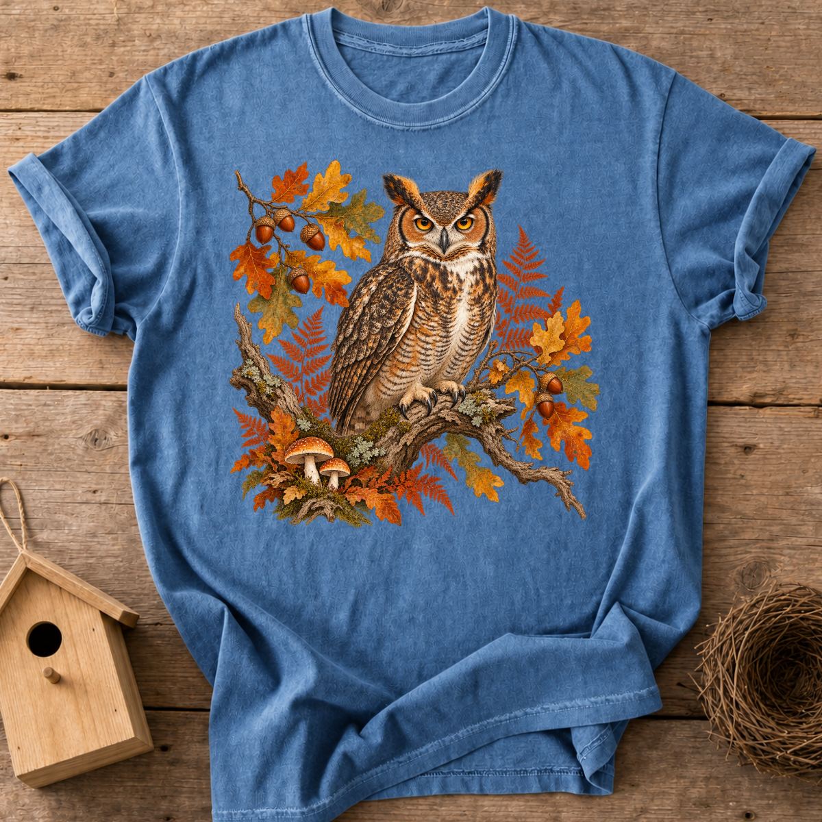 Fall Woodland Owl T-Shirt
