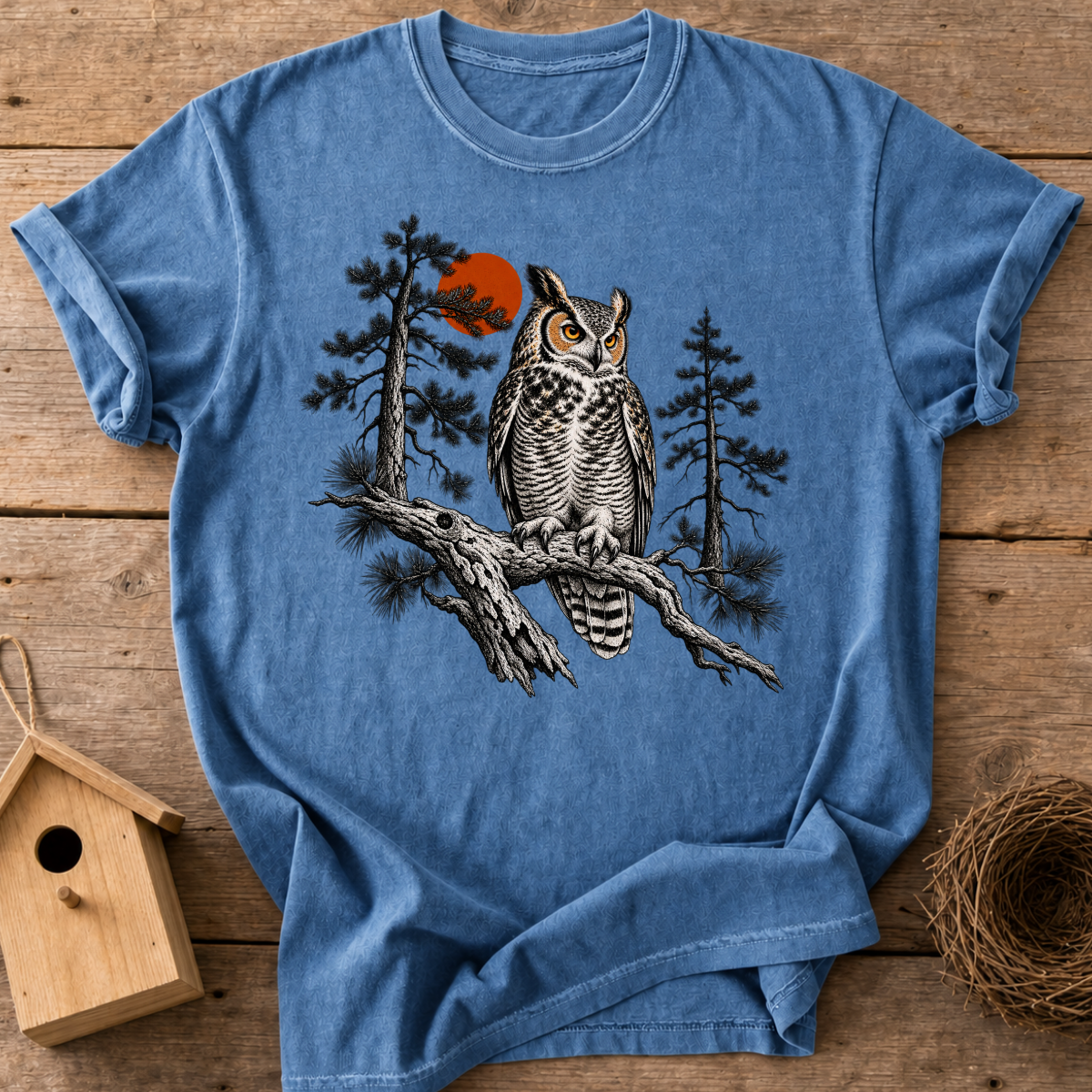 Moonlit Horned Owl T-Shirt