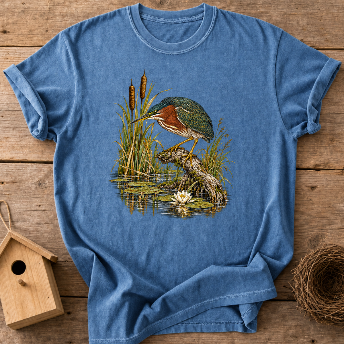 Green Heron Marsh T-Shirt