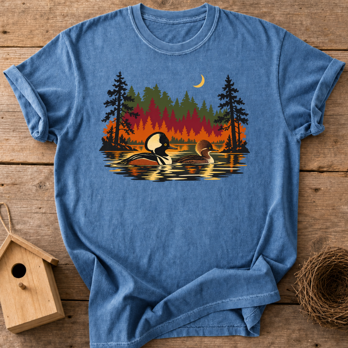 Autumn Merganser Couple T-Shirt