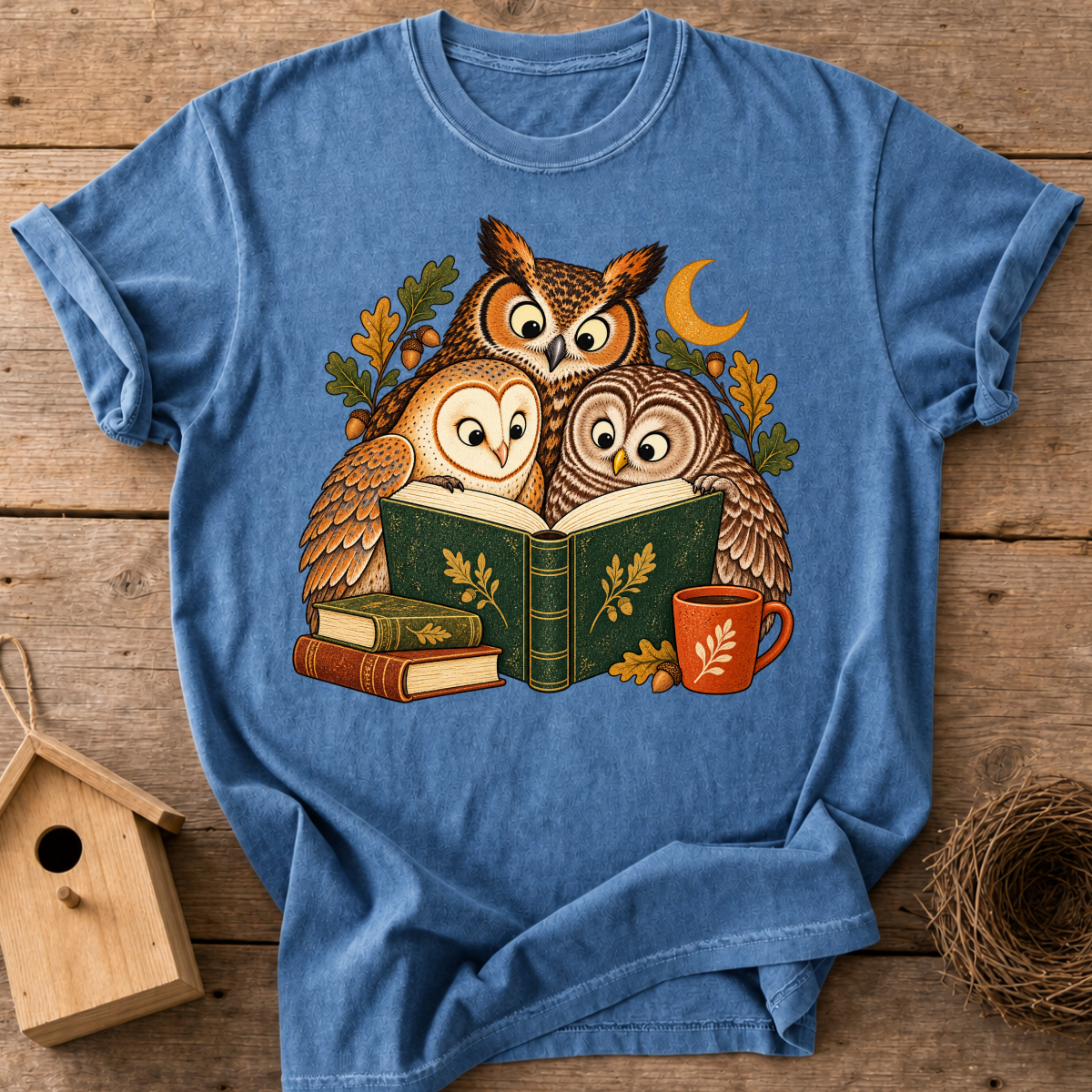 Cozy Reading Owls T-Shirt