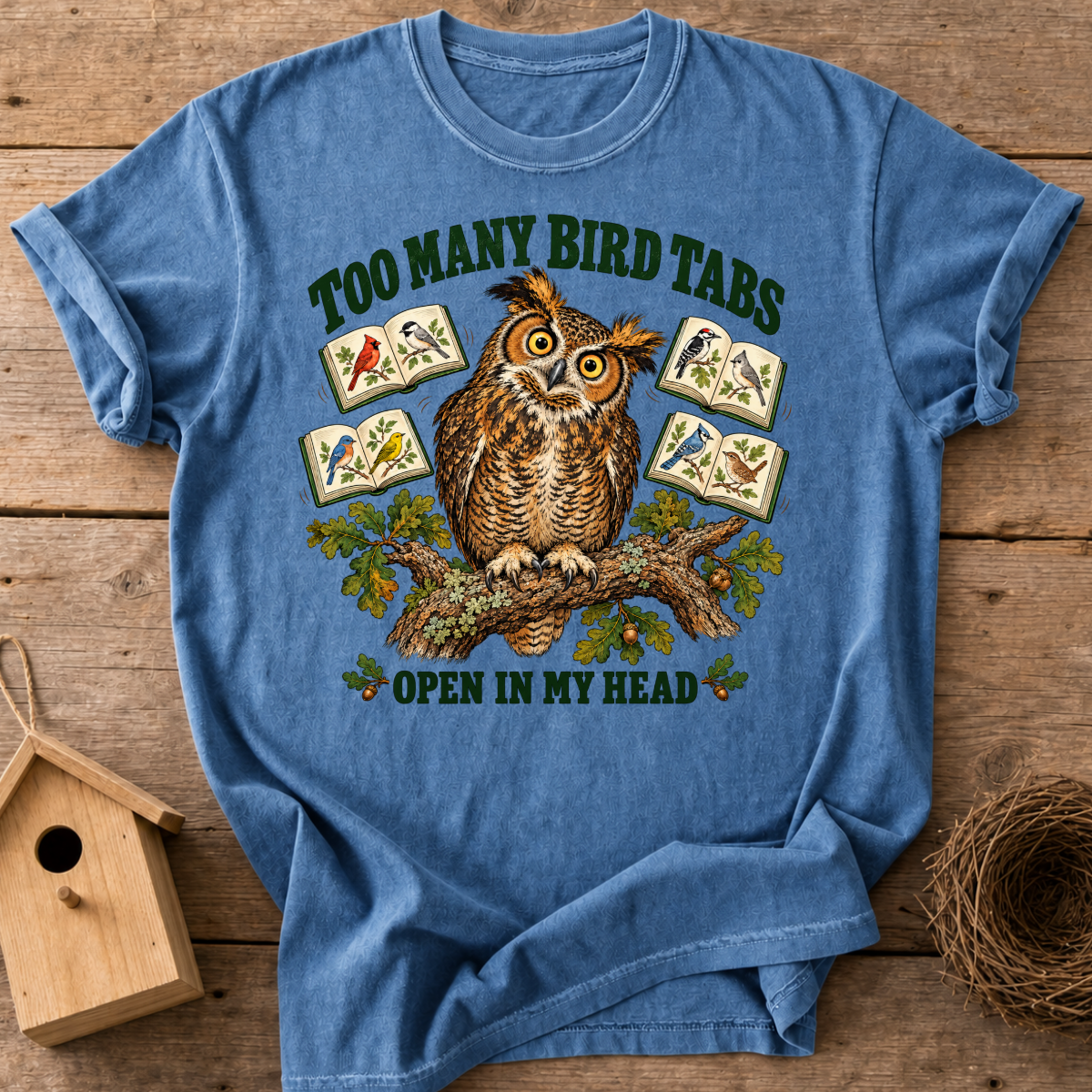 Too Many Bird Tabs T-Shirt