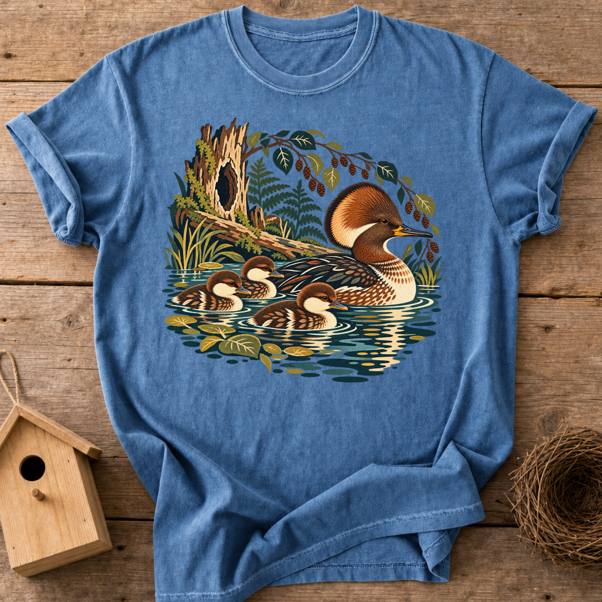 Woodland Merganser Family T-Shirt