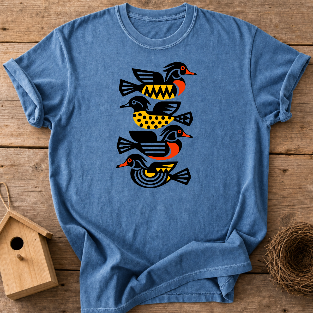 Folk Art Wood Ducks T-Shirt