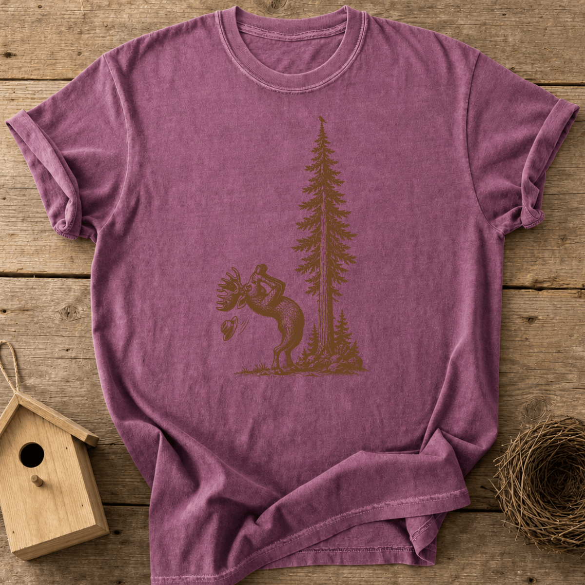 Birdwatching Moose T-Shirt