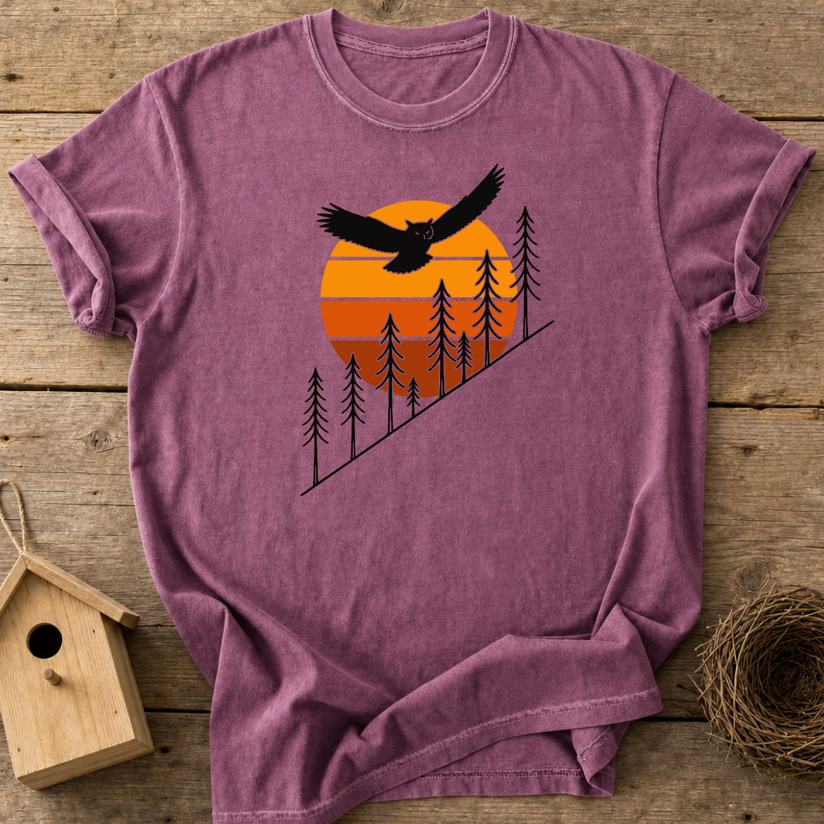 Owl Mountain Sunset T-Shirt