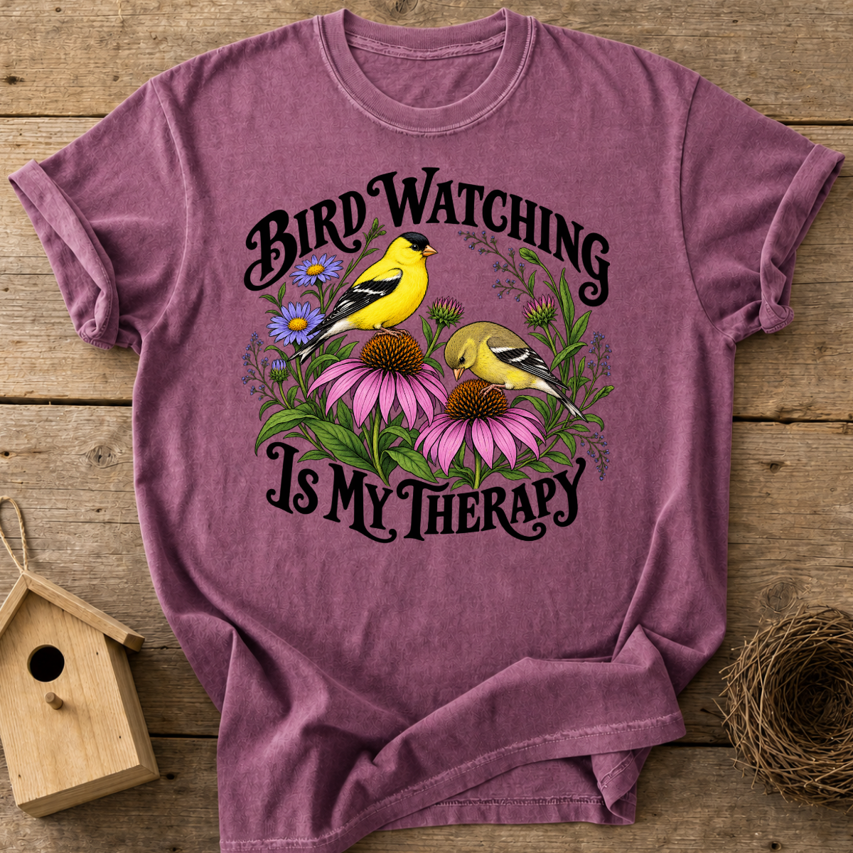 Goldfinch Birding Therapy T-Shirt