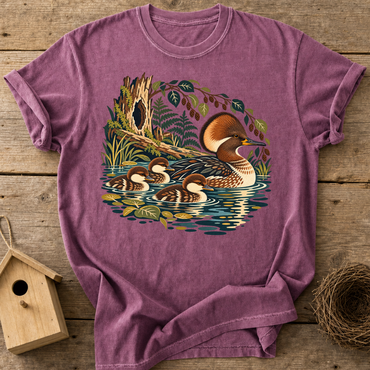 Woodland Merganser Family T-Shirt