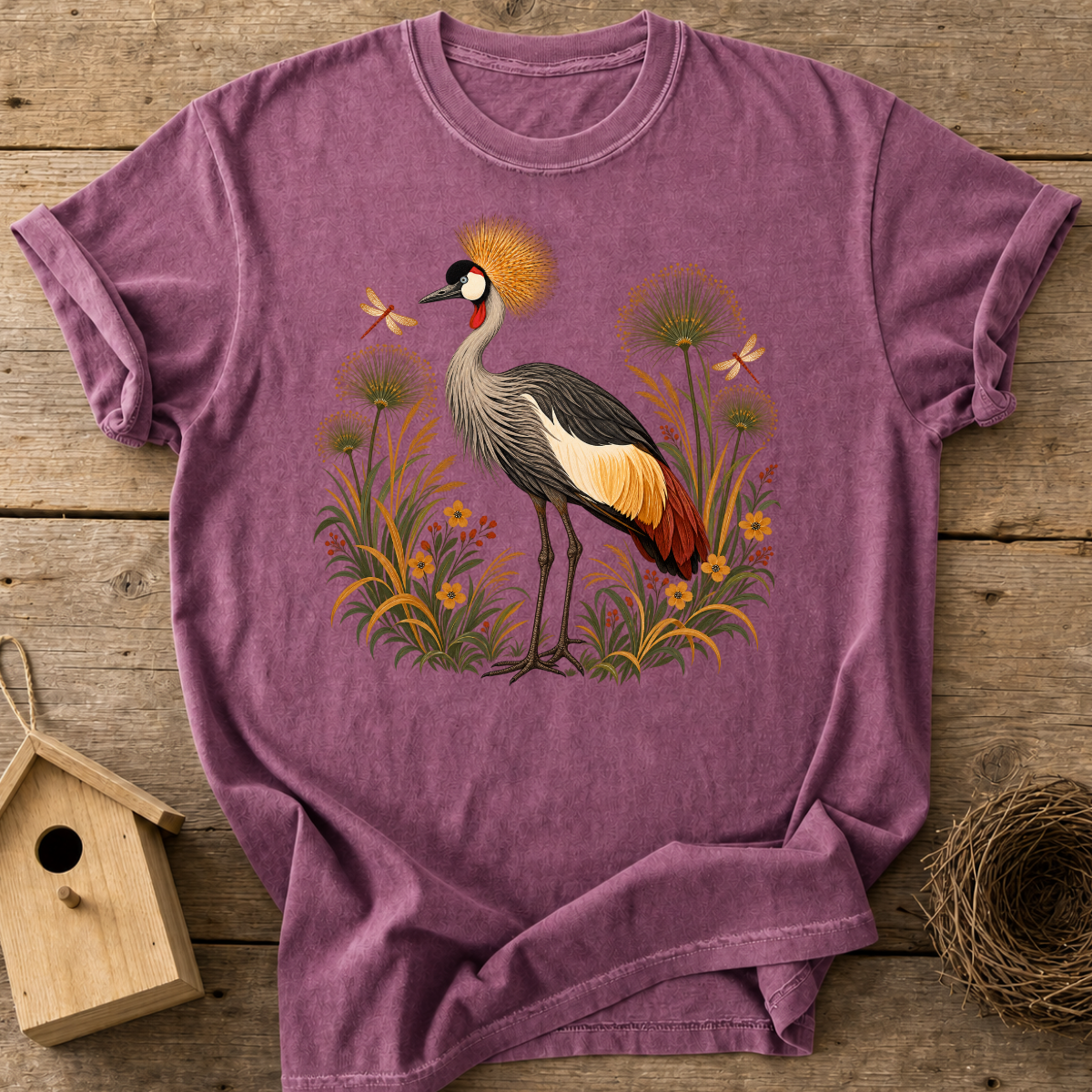Crowned Crane Meadow T-Shirt