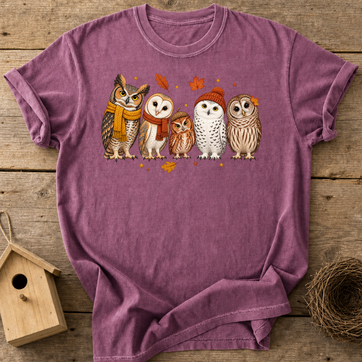 Cozy Fall Owls T-Shirt