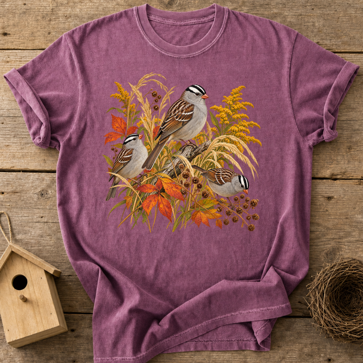 Fall White-Crowned Sparrow T-Shirt