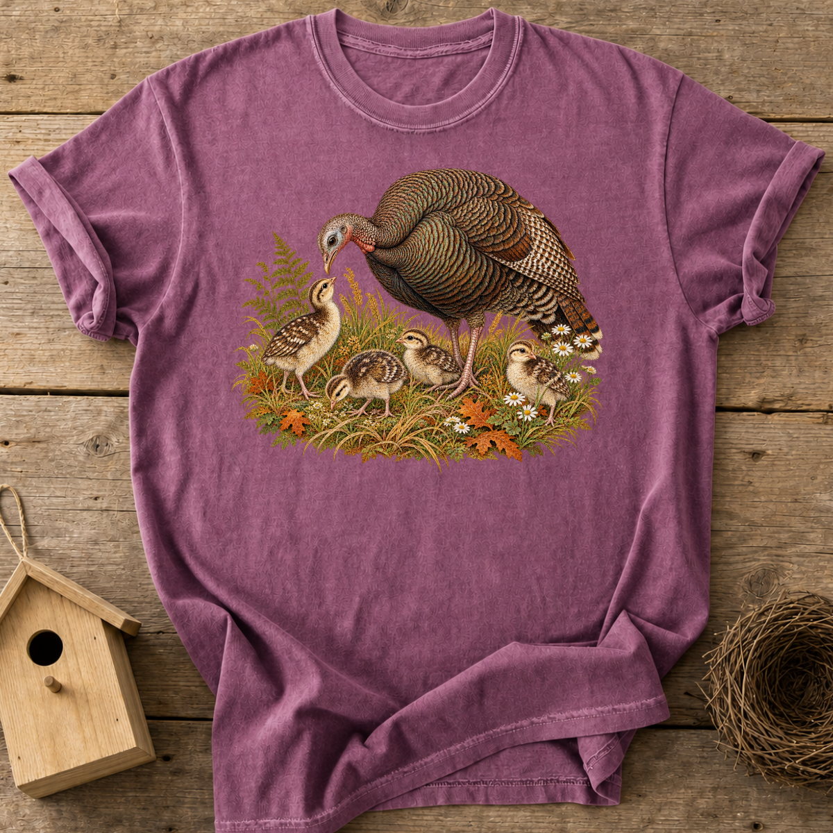 Woodland Turkey Family T-Shirt