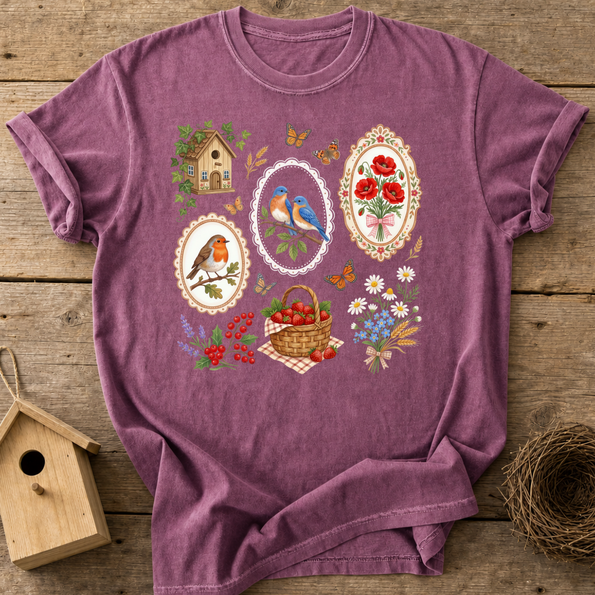 Cottage Birds T-Shirt