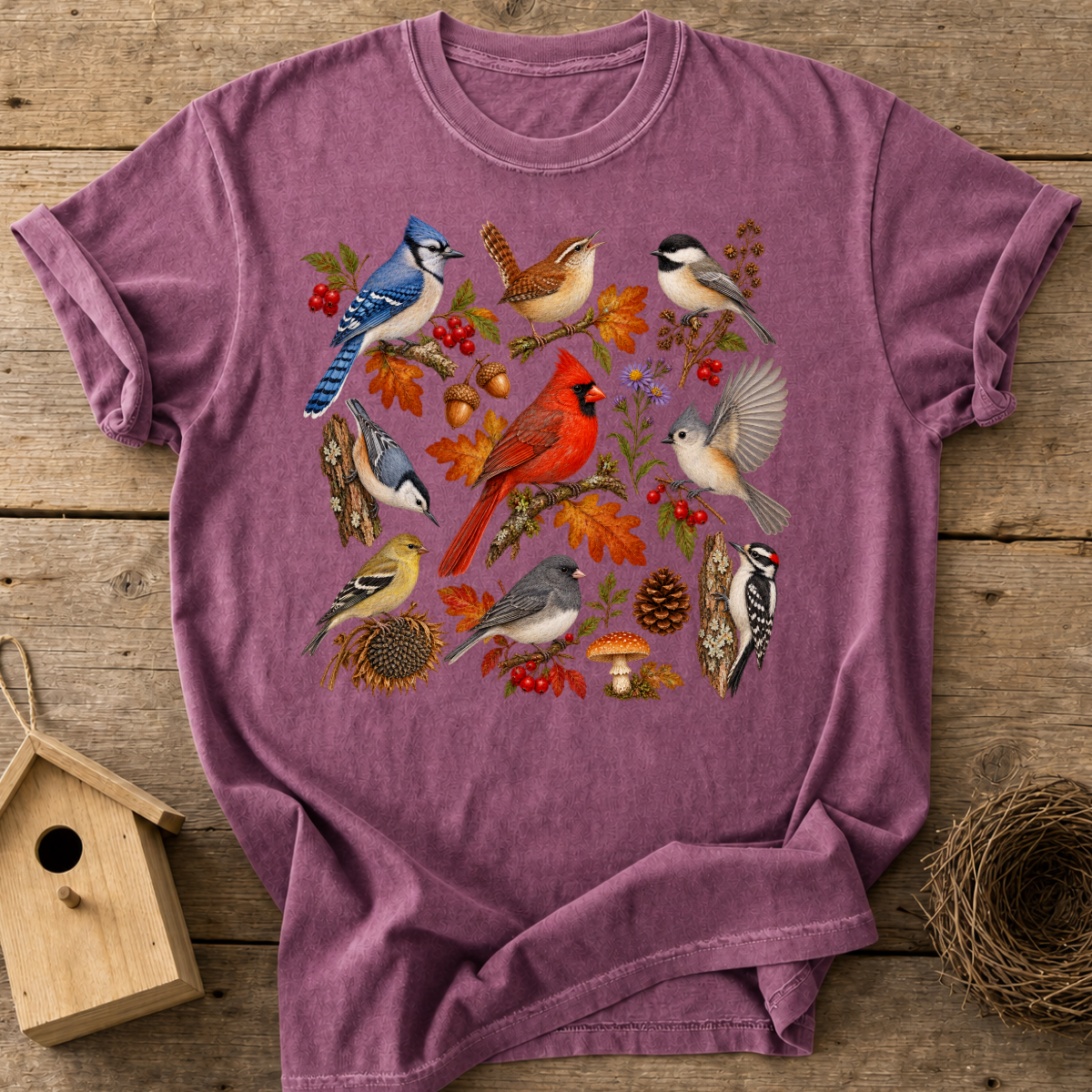 Fall Backyard Birds T-Shirt