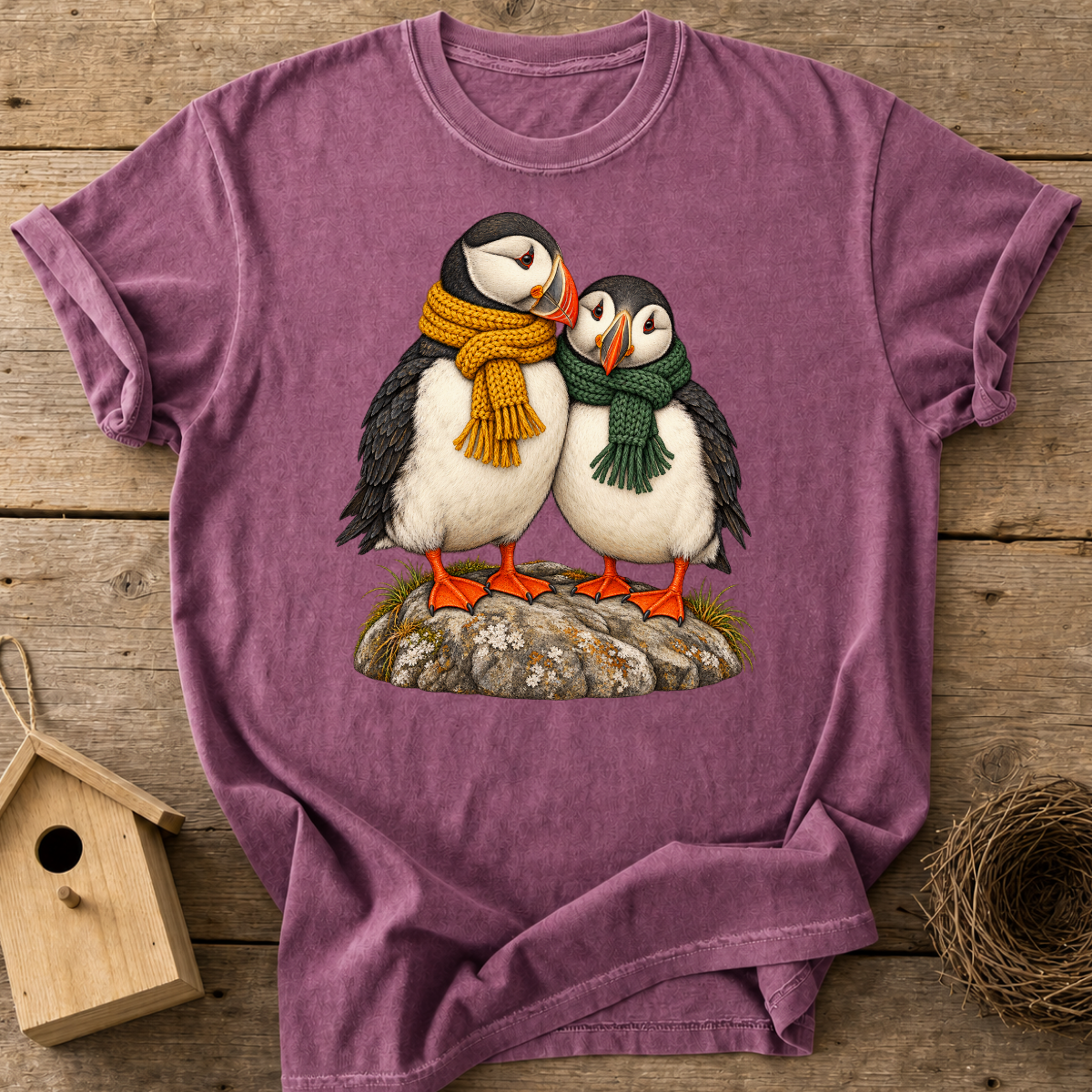 Cozy Puffin Pair T-Shirt