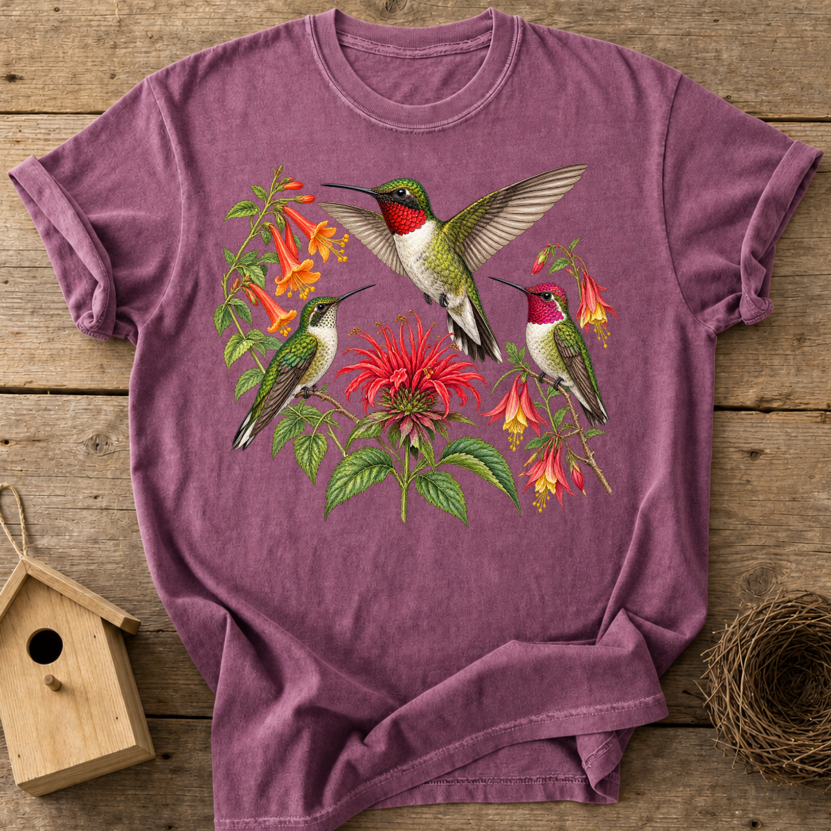 Botanical Hummingbirds T-Shirt