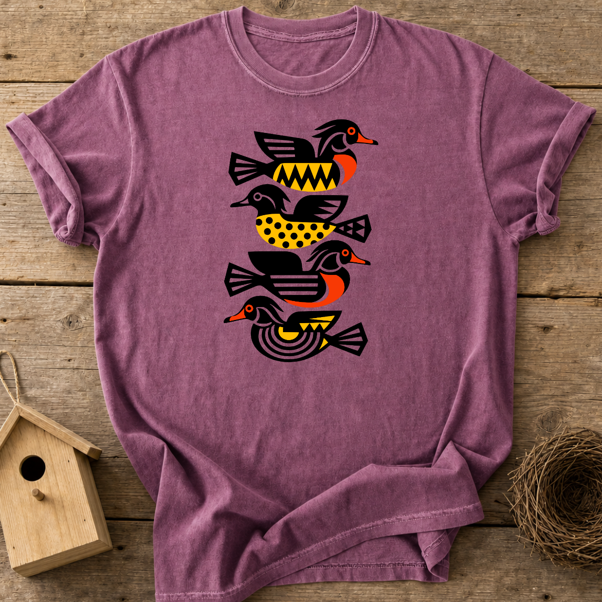 Folk Art Wood Ducks T-Shirt