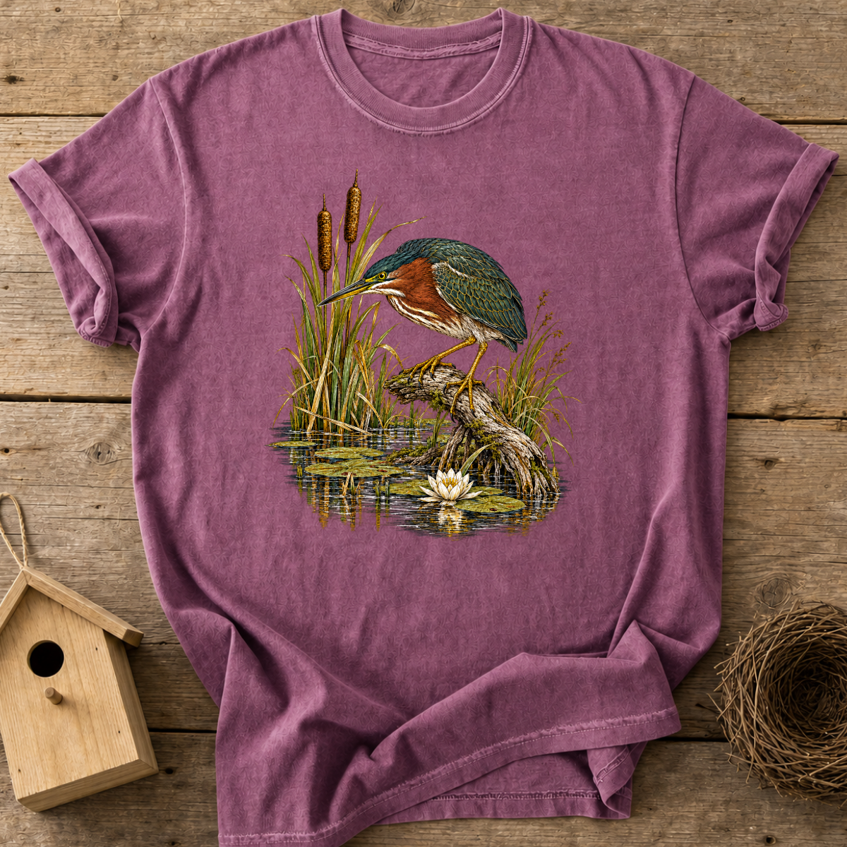 Green Heron Marsh T-Shirt