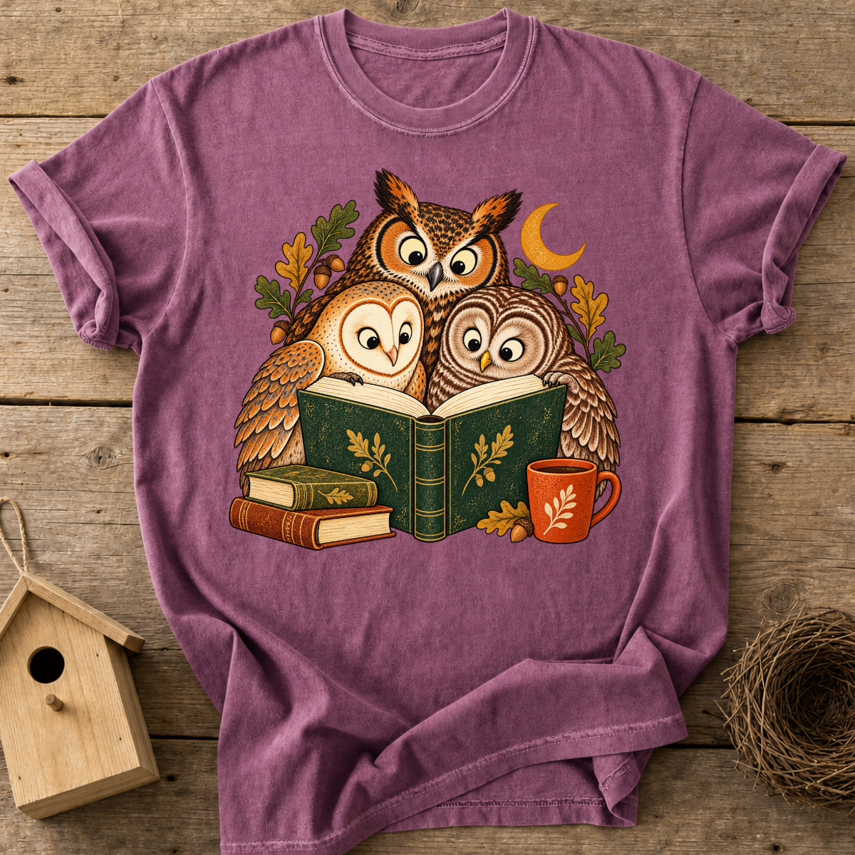 Cozy Reading Owls T-Shirt