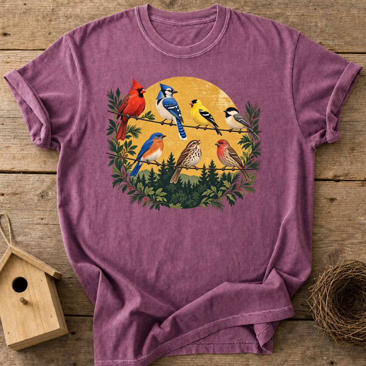 Backyard Bird Gathering T-Shirt