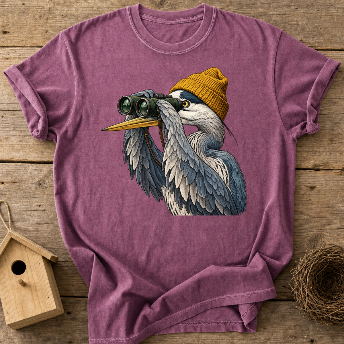 Birdwatching Heron T-Shirt