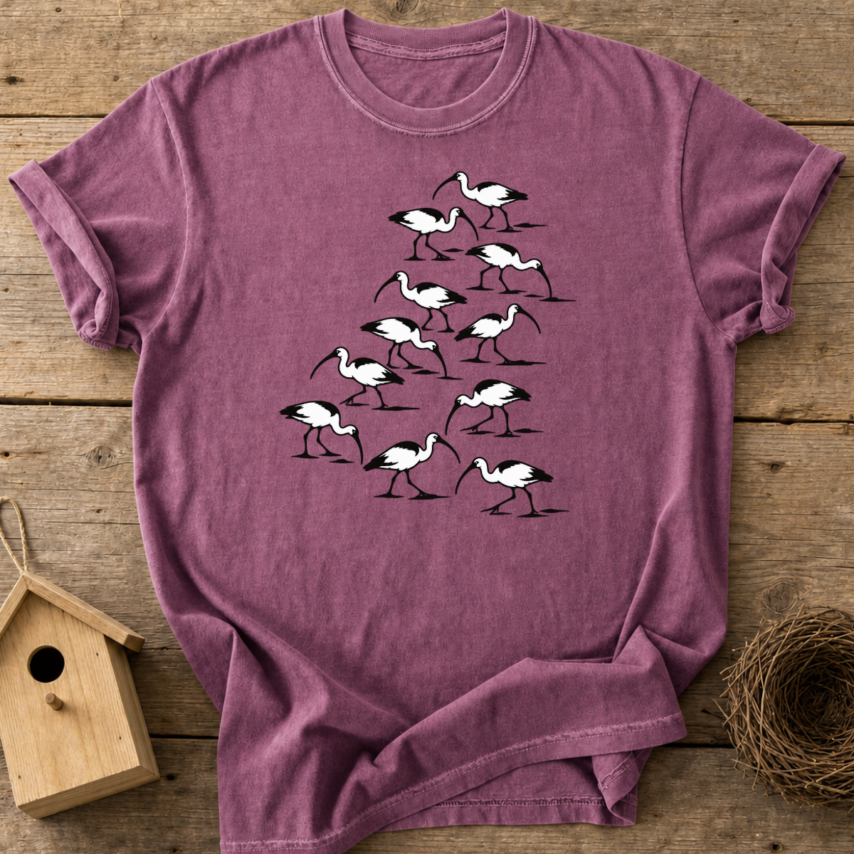 White Ibis Flock T-Shirt