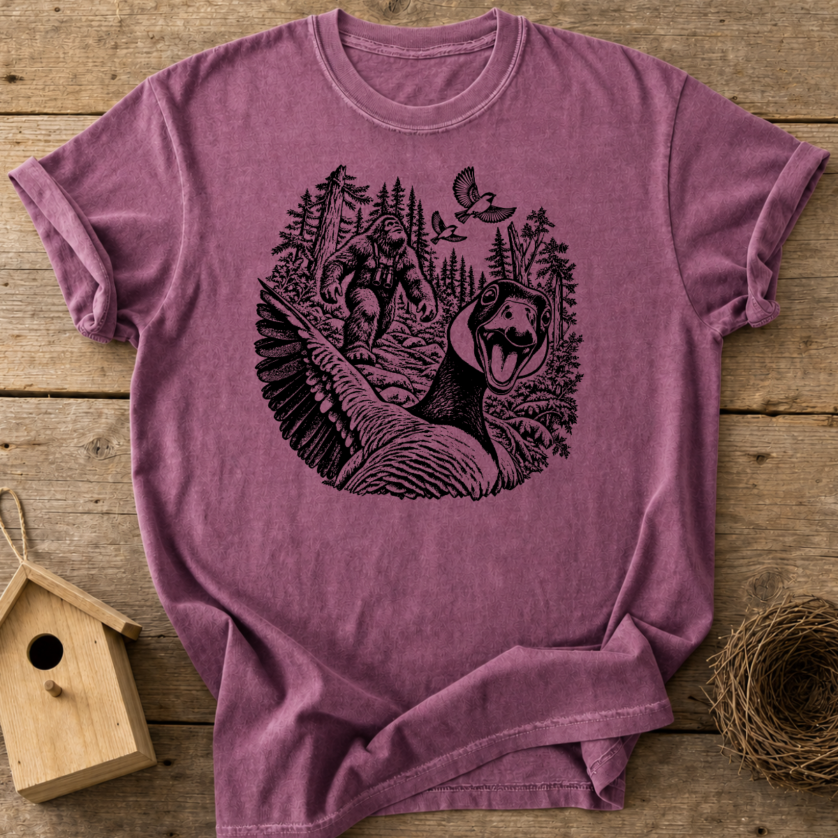 Goose Bigfoot Selfie T-Shirt