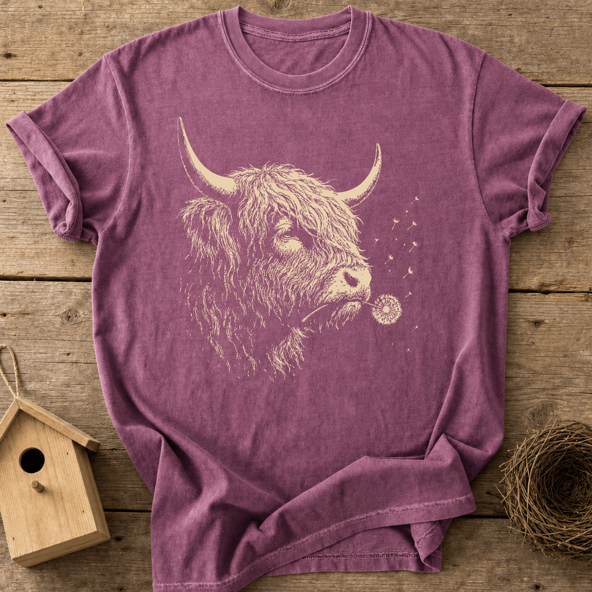 Highland Cow Dandelion T-Shirt