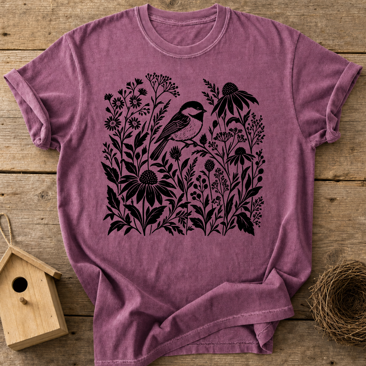 Wildflower Chickadee T-Shirt