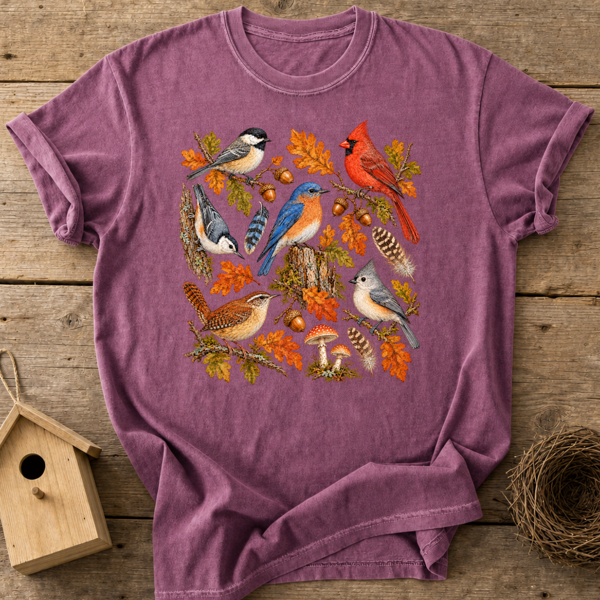 Fall Backyard Birds T-Shirt