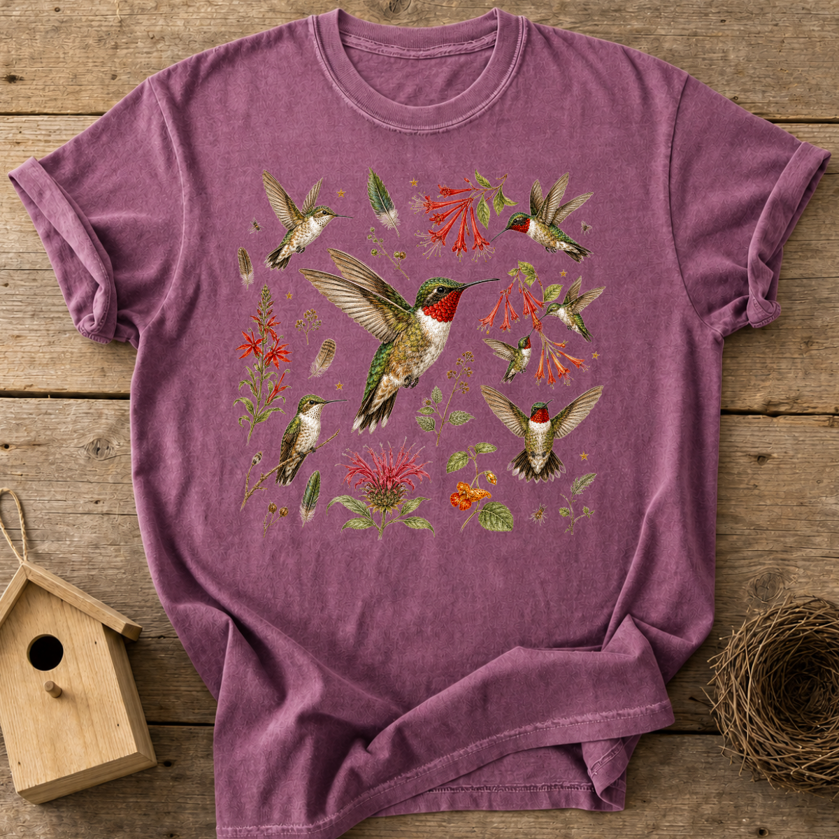 Hummingbird Flowers T-Shirt